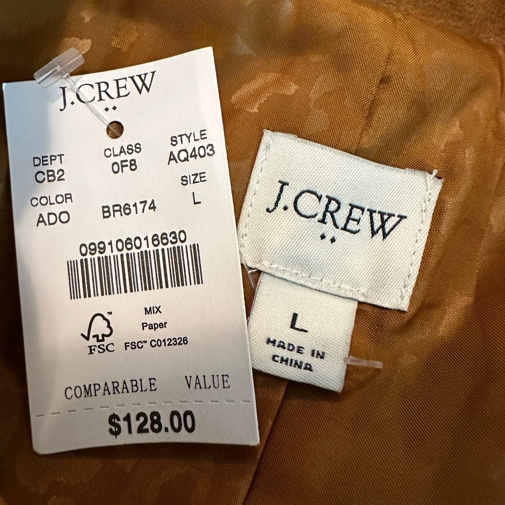 NWT J. Crew Faux-Suede Moto Jacket Large - Picture 7 of 8